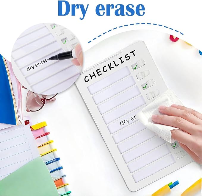 2pcs Dry Erase Chore Chart, Standable Whiteboard Checklist Board, Chore Chart - Image 3