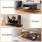SSWOOD Monitor Stand Riser, Wood & Acrylic Computer Monitor Stand Desk Desktop - Image 7