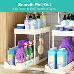 APWNRJA Under Sink Organizers and Storage 2 Pack, Pull-Out Sliding Cabinet - Image 3