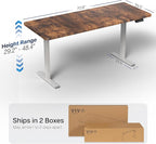 VIVO Electric 71 x 30 in Rustic Standing Desk, Memory Height Adjustment - Image 3