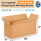 Long Shipping & Moving Boxes 28x12x12 inches - Image 2