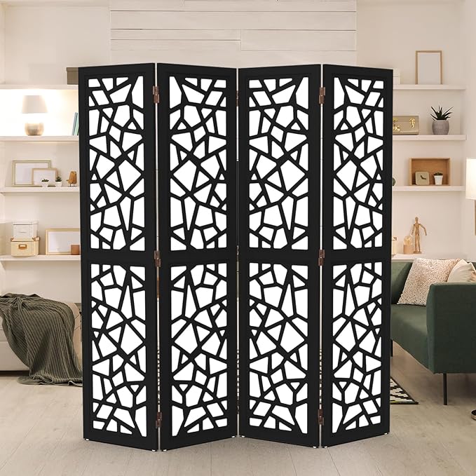 VINGLI 70'' H Room Divider, Non-Woven Fabric Privacy Screen, Indoor Partition - Image 8