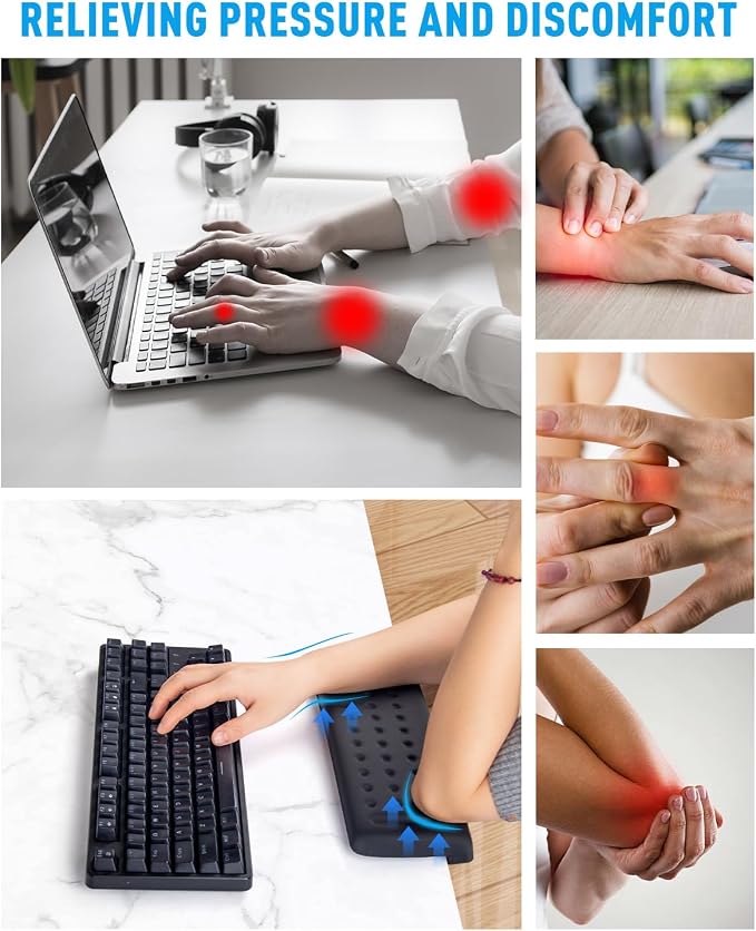 2 Pack L-Shaped Arm Rest for Desk, Ergonomic Elbow Pads - Image 2