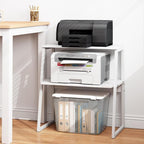 Arbuxzuy Printer Stand for Desk, Desktop Printer Shelf, 3 Tier Desk Shelf for - Image 5