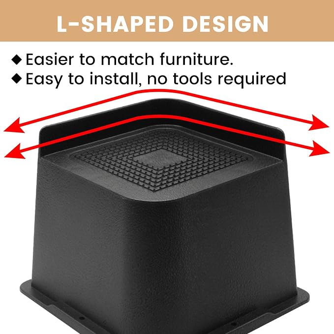 MXMZHXU Bed Risers 2 inch, 3 inch, 4 inch, 6 inch or 8 inch Heavy Duty - Image 4