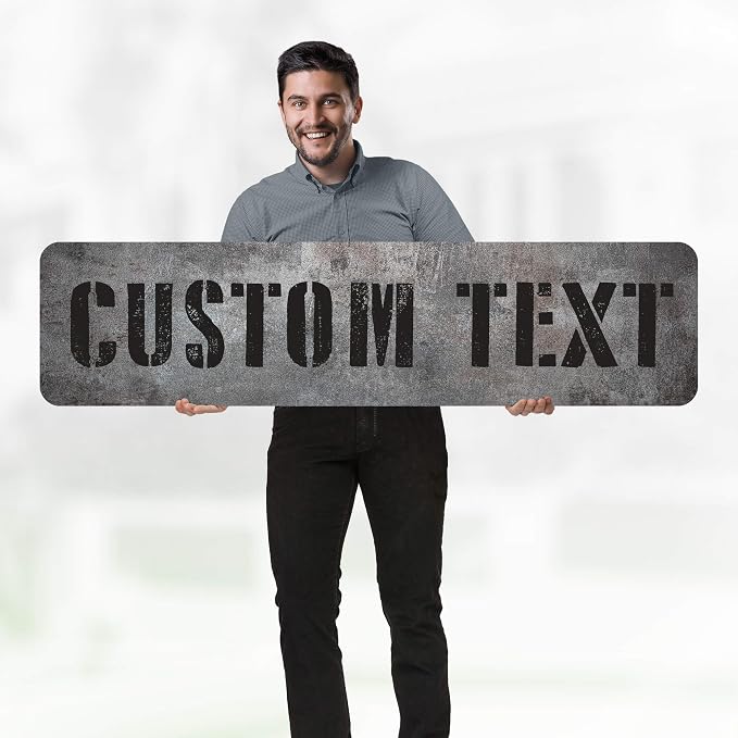 Custom Sign, Custom Street Sign, 11 Font Colors, 13 Font Styles, 4 Hole Options - Image 2
