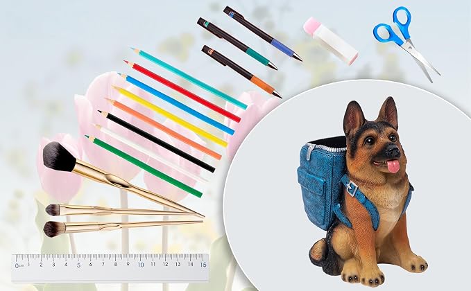 Photour Cute Dog Pen Holder for Desk, Pencil Holder, Creative Desktop Pen - Image 5