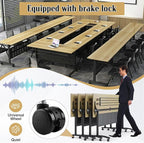 JEHUJD Conference Table, 55.1''Folding Conference Room Table - Image 4