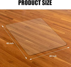 Kuyal Clear Chair mat for Hard Floors 48 x 48 inches Transparent Floor Mats - Image 7