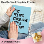 XQLZY This Meeting Could Have Been A Fist Fight Blue Spiral Notebook, Funny - Image 6