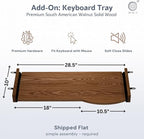 Standing Desk with Keyboard Tray – Walnut Solid Wood Desk, Natural Live Edge - Image 3