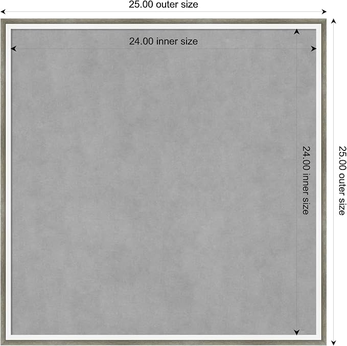 Amanti Art Silver Framed Magnetic Board 25x25 Medium Vision Board - Image 4