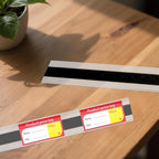 60 Pcs 47.8 x 1.37 Inch Shelf Label Strips Black Clear PVC Ticket Channel Back - Image 7