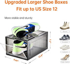 Amllas 12 Pack Shoe Boxes Stackable, Upgraded Sturdy Shoe Storage Boxes - Image 7