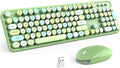MOFII Wireless Keyboard and Mouse Combo, 2.4GHz Retro Full Size Typewriter by MOFII