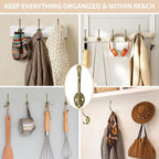 Homanu 14 Pack Coat Hooks Wall Mounted - Image 2