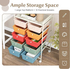 GOFLAME 10-Drawer Rolling Storage Cart, Art Craft Storage Organizer on Wheels - Image 4
