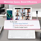 Desktop Glass Whiteboard with Storage, Desk Organizers and Accessories with - Image 2