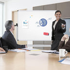 VIZ-PRO Double-Sided Magnetic Mobile Whiteboard, 48 x 36 Inches, Aluminium - Image 5