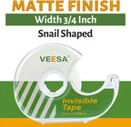 Invisible Tape, 12 Dispensered Rolls, 3/4 x1000 Inches, Matte Finish, Gift - Image 6