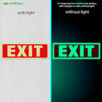 iSYFIX Exit Glow in the Dark Sign Stickers – 12 Pack 12x4 Inch – - Image 2