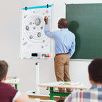 Goplus 40” x 26” Rolling Whiteboard, Height Adjustable Magnetic Dry Erase Board - Image 8