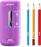 AFMAT Electric Pencil Sharpener, Fully Automatic Pencil Sharpener, Auto in & Out by AFMAT