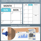 MaxGear Monthly Calendar Whiteboard Dry Erase Cork Board - Image 5