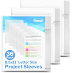 Dunwell Clear Folders for Documents, Plastic 8.5x11 File Sleeves for Document by Dunwell