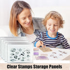 BROTOSPAC 24 PCS Clear Stamps Storage Panels, Resealable Die Cut Storage Bag - Image 6