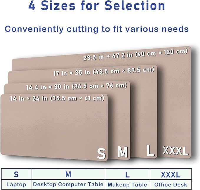 Boutilon Leather Desk Pad Protector, Non-Slip Mouse Pad, Laptop Desk Pad - Image 2