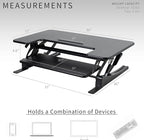 VIVO 36 inch Height Adjustable Stand Up Desk Converter, V Series, Quick Sit to - Image 4