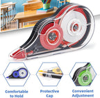 JEFURE 4 Pcs Colorful Correction Tape, 39.4 Ft White Wrong Out Tear-Resistant - Image 3