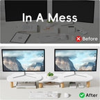 AFOOYO Dual Monitor Stand Riser, Rainbow Cloud Desktop Computer Stand - Image 3