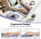 TECKNET Gel Mouse Pad Set with Wrist Rest and Keyboard Wrist Rest, Ergonomic - Image 2