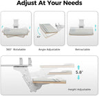 EUREKA ERGONOMIC Keyboard Tray Height Adjustable, Swivel Tilt Computer Keyboard - Image 4