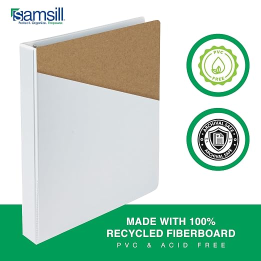 Samsill 0.5 Inch 3 Ring Binder, Made in USA, Economy Round Ring, 100 Sheet - Image 4