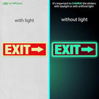 iSYFIX Exit Signs with Directional Right Arrow, Glow in the Dark, - Image 2