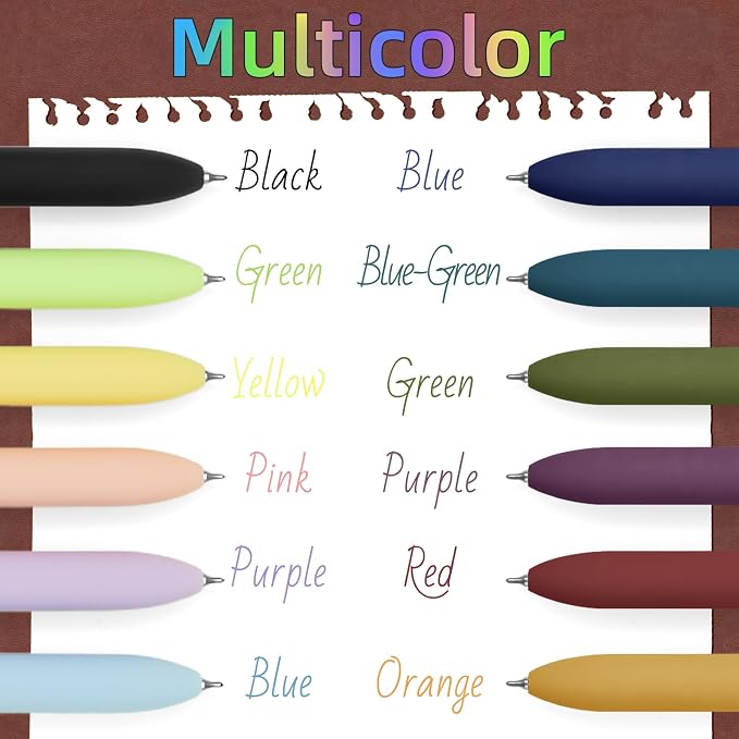 UIXJODO Colored Pens, 0.5mm Colored Ink Gel Pen - Image 2
