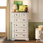VVFLU Farmhouse 6 Drawer Dresser, Storage Drawer Chest - Image 3