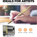 Nicpro 37PCS Gold Art Mechanical Pencil Set - Image 7