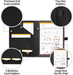 Jack&Chris Leather Portfolio, A4 Document Folder Legal Pad Padfolio, - Image 4