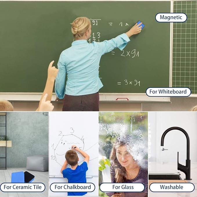 Dry Erase Erasers, 48 Pack Magnetic Whiteboard Eraser Chalkboard Eraser Dry - Image 7