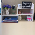 YGYQZ Adjustable PVC Desktop Organizer Storage Rack - Image 4