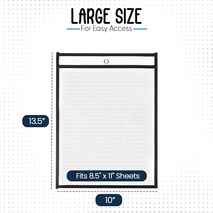Essex Wares - 20 Pack, Job Ticket Holders, Reusable & Easy Erase Plastic - Image 2