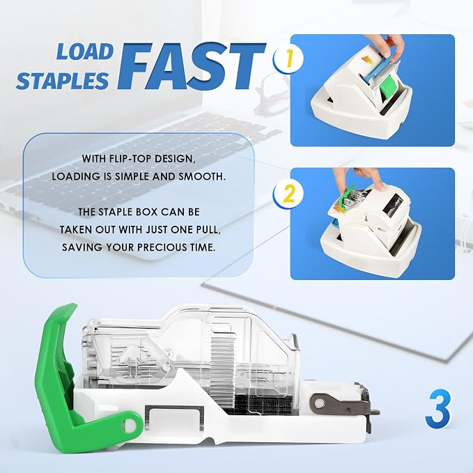 Frifreego Electric Stapler, Heavy Duty 70 Sheets Automatic Stapler, Flat-Clinch - Image 5