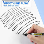 SFAIH 100 Black Permanent Markers Bulk -1s Quick Drying, Fine Point Markers - Image 9