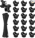 20Pcs Magnetic Zip Tie Mount and 100 Nylon Cable Ties, Magnetic Cable Clips by Unknown