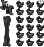 20Pcs Magnetic Zip Tie Mount and 100 Nylon Cable Ties, Magnetic Cable Clips by Unknown
