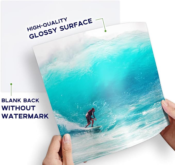 100 Sheets Glossy Photo Paper 8x10, Goefun 200GSM/54LB Inkjet Printer Paper - Image 4